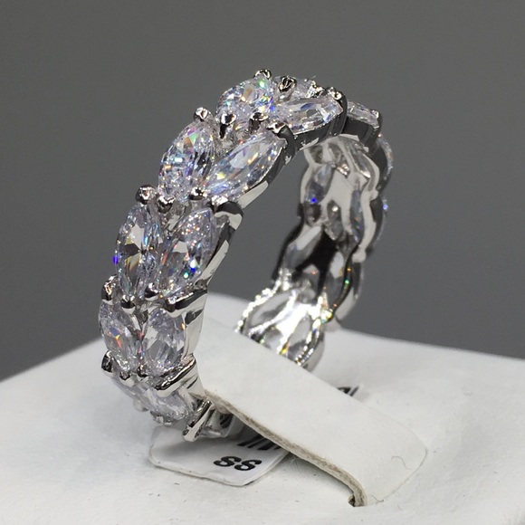 Jewelry - 14k white gold eternity ring band 10 ct diamond